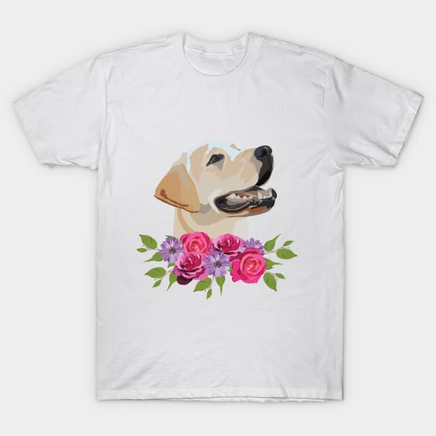 Golden Labrador T-Shirt by Holly Rose Art